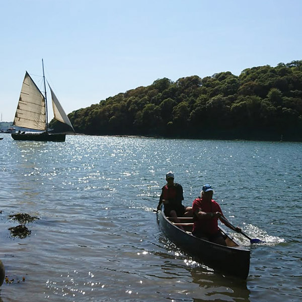 Litter-pick by canoe on the Fal