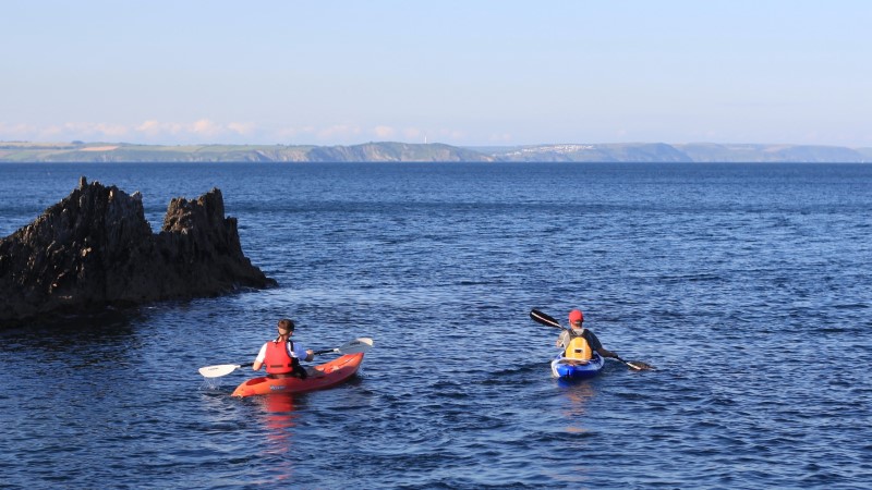 Kayaking from Mevagissey harbour